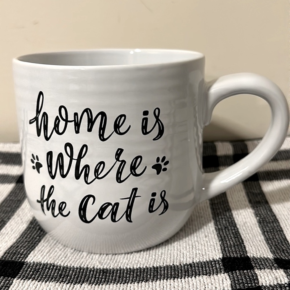 “Home is Where the Cat is” 16 Oz. Mug~NEW!